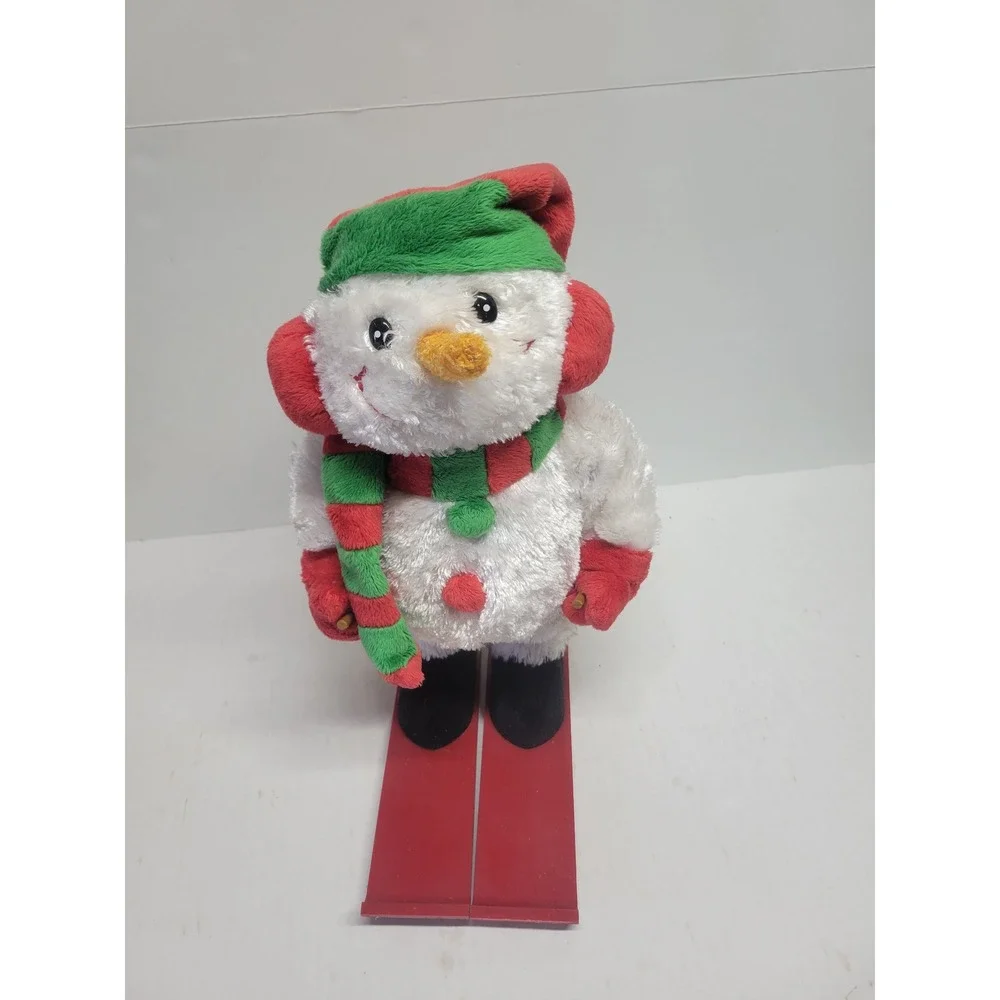 Gemmy Animated Skiing Snowman Plush Holiday Figure parts or‎ fix